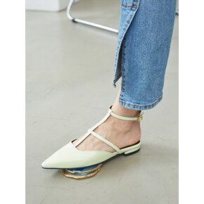 Pointed Toe Strap Flat - MD1097f Lime