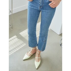 Pointed Toe Strap Flat - MD1097f Lime