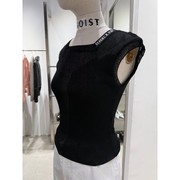 [여주점] 스퀘어넥 포인트 슬림 캡소매 니트 ES2KH962