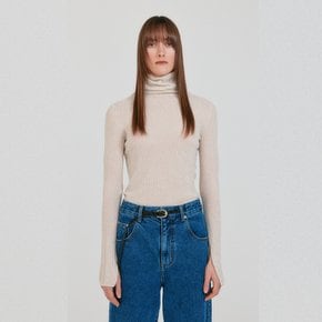 ZIAH High Neck Knit Top - Ivory