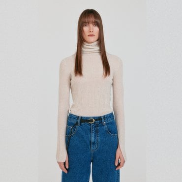 EENK ZIAH High Neck Knit Top - Ivory