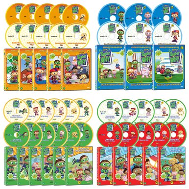 New 슈퍼와이 1+2+3+4집 38종세트 파닉스가 저절로 되는 영어 DVD!!