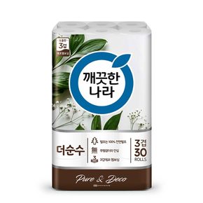 더순수 3겹 화장지 25m 30롤 1팩