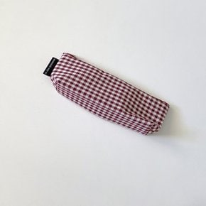 삼각 와인 체크 필통(Triangle wine check pencil case)