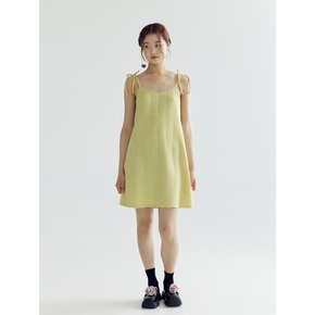 RIBBON STRAP MINI DRESS - OLIVE