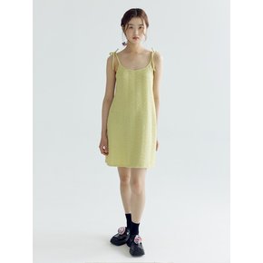 RIBBON STRAP MINI DRESS - OLIVE