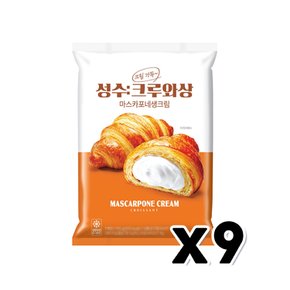 성수크루와상 마스카포네생크림 베이커리빵 110g x 9개