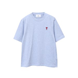 아미 (W) 하트로고 반팔 UTS005.726 HEATHER CASHMERE BLUE