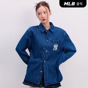 MLB [코리아공식]클래식 모노그램 빅럭스 데님셔츠 NY (Indigo)