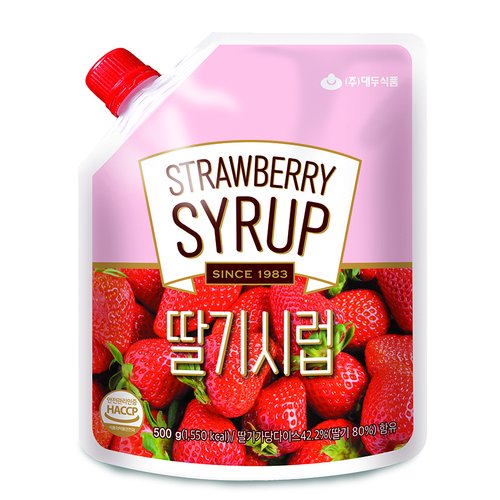 딸기시럽 500g (빙수재료/토핑재료)