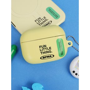 FLT 라이트옐로우 무광 하드 에어팟 케이스