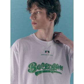 [Bellygom collaboration] Bellygom varsity Over T-Shirts BS306 (White)