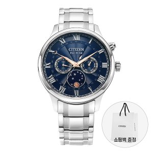 시티즌 [시티즌 CITIZEN] AP1050-81L 신문페 문페이즈 에코드라이브 남성 메탈시계 42mm