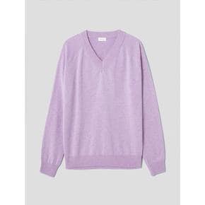 [정상가259,000원] Cashmere Neck Pullover  Lilac (WE2Y51C67T)