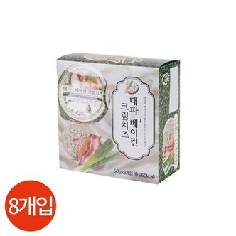  치즈앤푸드 대파 베이컨 크림치즈 50g x 8개