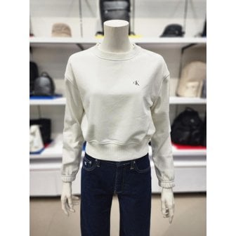 Calvin Klein Jeans [파주점] [캘빈클라인진]CK진여성 스몰로고 크롭 맨투맨(J223490-YBI)