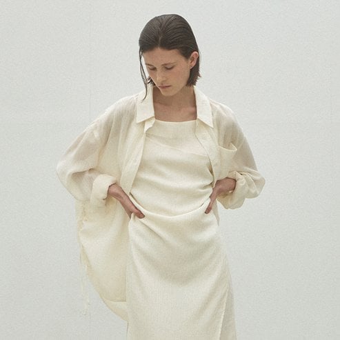 나인(Atelier Nain) (택가:89,000원)엠버 스트링 오버핏 셔츠(BL-4271)