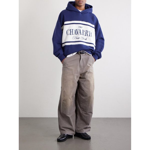 윌리 차바리아 길로이 로고 자수 코튼 저지 후드 티셔츠 46376663162997097