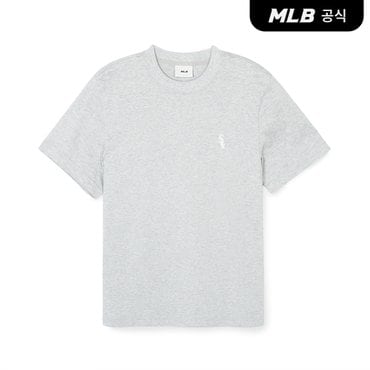 MLB [코리아공식]베이직 스몰로고 반팔 티셔츠 CHW (Melange Grey)