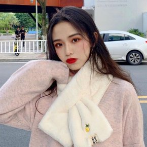 파임 부드러운 페이크퍼 목도리 머플러_(2481284)