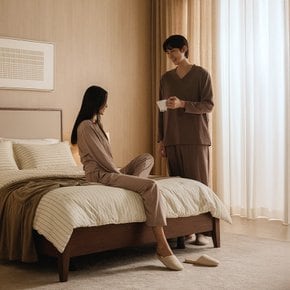 플루아 면모달 저지파자마세트 여성용 S