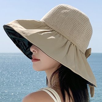 OMT 자외선차단 여름 여성 버킷햇 챙넓은 빅사이즈 소두핏 와이드 벙거지모자 OFDJ-HT19