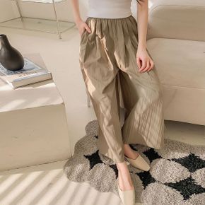 바스락 나일론 밴딩 롱 치마 바지 스커트 팬츠  여성 J811_P391067688