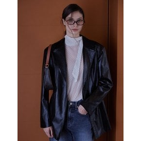 LINE POINT ECO LEATHER SINGLE JACKET