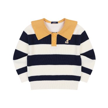 캉골키즈 카라 니트 풀오버 RA 2118 네이비(ARACKS21180NV)