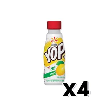  빙그레 요플레 욥 YOP 레몬 요구르트 200ml x 4개