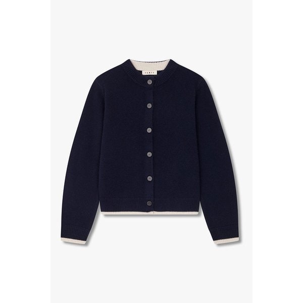 배색 라인 울 가디건 IA15451020147