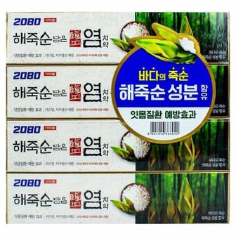 셀러허브 애경 2080 해죽순 담은 염 치약 120g 4개입 (S13532030)