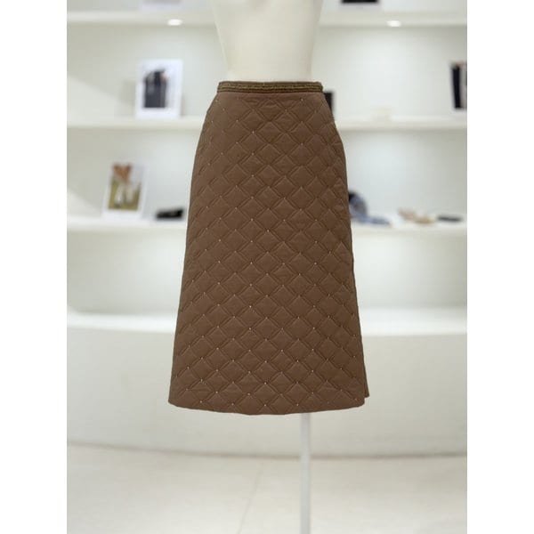 [여주점] 여성 비딩 포인트 퀼티드 롱 스커트 (L254PSD045)