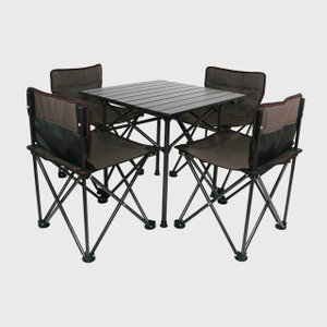 쿨맨 포터블 접이식 캠핑의자 테이블 세트 (의자4개 테이블1개)