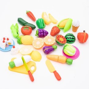 야채과일 자르기 38종+멜로디칼 증정/ 과일자르기 장난감 / 멜로디 쇼핑카트