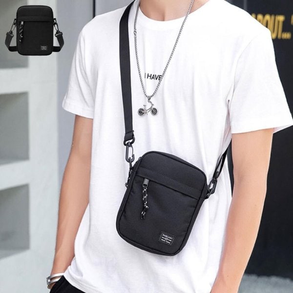[옷자락] 남자 미니멀 데일리 옥스포드 생활방수 크로스백
