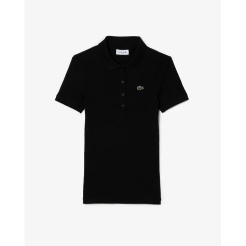 라코스테 (여성) 25SS 립조직 슬림핏 폴로셔츠 DF5377-55G 031 (블랙)