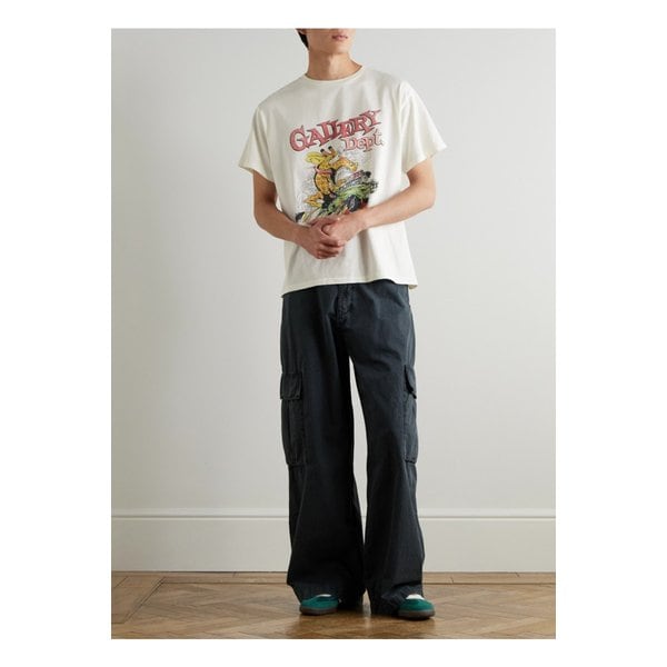 랠리 글리터 로고 프린트 코튼 저지 티셔츠 46376663162903239