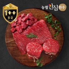 인정식탁 [농협안심한우][냉장] 1++등급(7이상) 한우 불고기400g+국거리400g