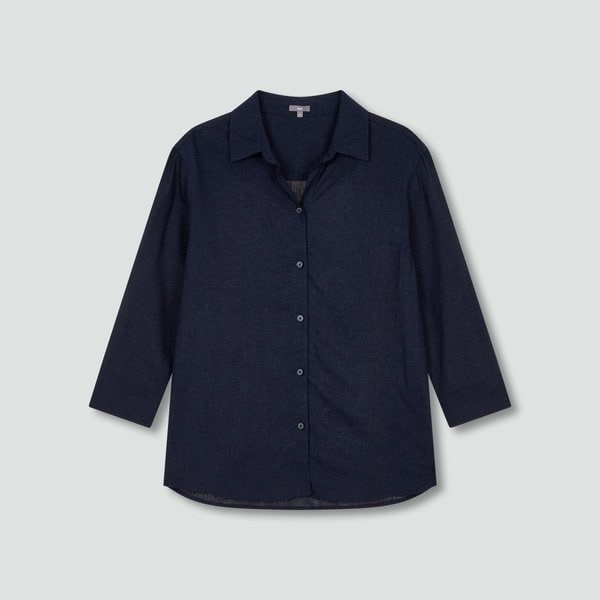 여 리넨 블렌디드 7부 셔츠 J115203107056