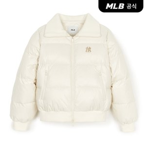 MLB [코리아공식] 여성 베이직 유광 립 크롭패딩 NY (D.Cream)