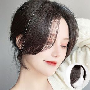 자연스런 앞머리 볼륨커버 사이드 부분가발