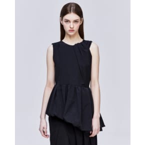 [파주점] [송지오우먼] 어시메트릭 벌룬 블라우스 블랙 WH3TP317BK