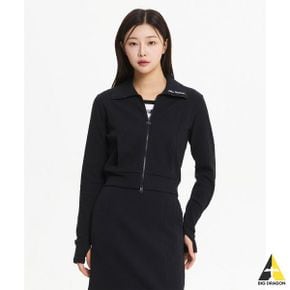 뉴발란스 NBMDE3W812 WOMEN 소프트 골지 카라형 투웨이 집업 (BLACK)