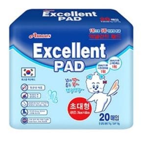 엑셀런트 초대형 패드 20매 국산 냄새잡는 배변패드
