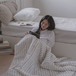 [무케] 디어리얼_시어서커X듀라론 팝콘 여름 양면 냉감 차렵이불(쿠키) SS 더스트백 증정