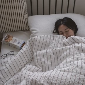 [무케] 디어리얼_시어서커X듀라론 팝콘 여름 양면 냉감 차렵이불(쿠키) SS 더스트백 증정