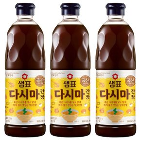 샘표 다시마 간장 860ml x 3개 대용량 대량 반찬 맛