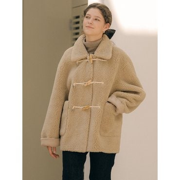 틸아이다이 Duffle collar wool mustang coat_Beige