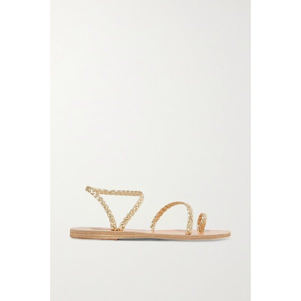 엘레프테리아 브레이드 메탈릭 가죽 샌들 골드 17957409495092180